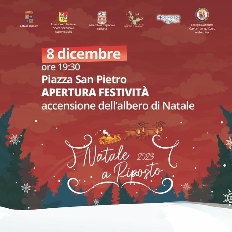 Riposto, l'8 dicembre l'accensione dell'albero di Natale