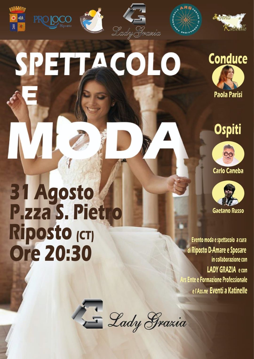 Piazza San Pietro, il 31 agosto in scena l'evento 'Moda & Spettacolo'