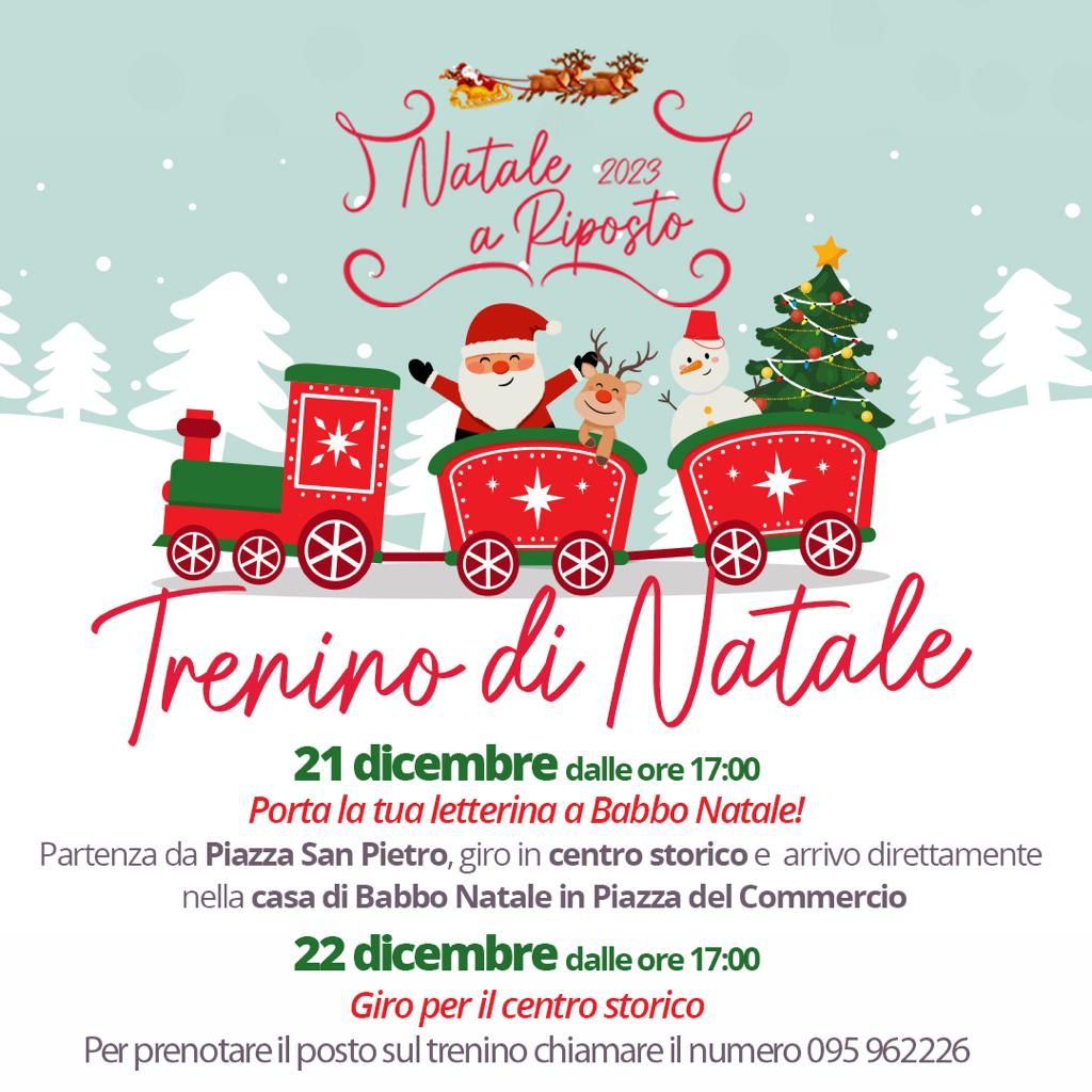 Il 21 e il 22 dicembre a Riposto la magia del Trenino di Natale