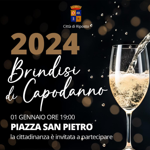 L'1 gennaio brindisi in piazza con il sindaco e l'amministrazione