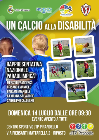 Il 14 luglio Riposto dà 'Un calcio alla disabilità'