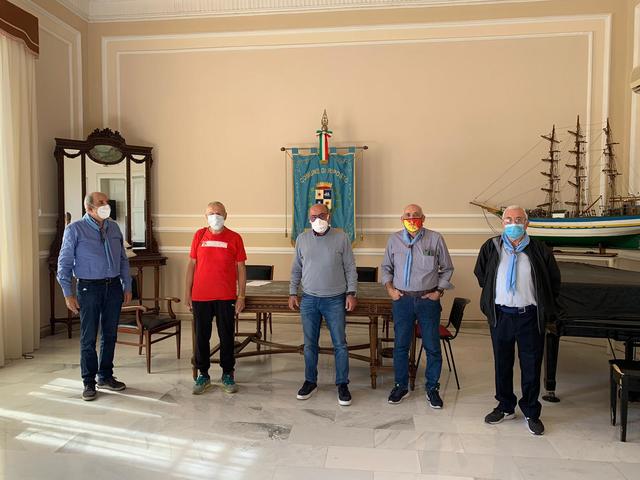 Sindaco riceve atleta alpino elio brusamento