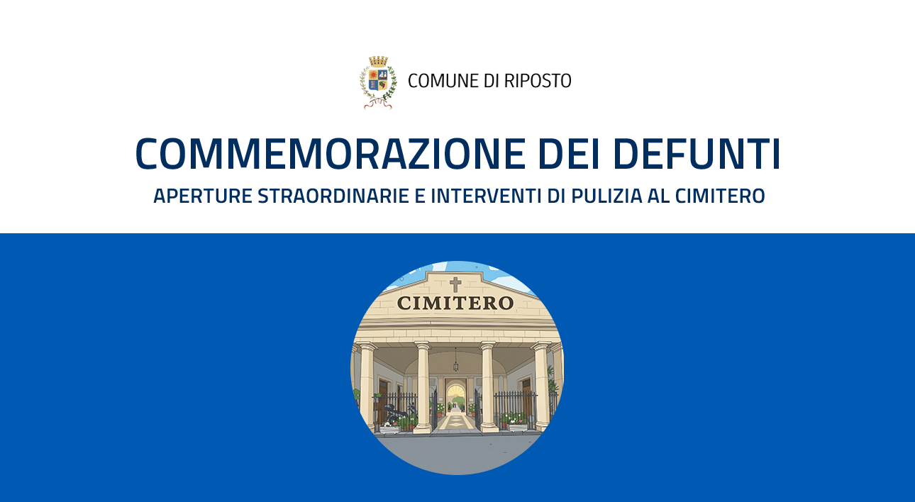 Commemorazione dei Defunti aperture straordinarie interventi di pulizia al cimitero